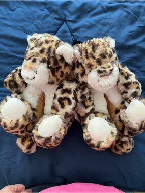 Plush Leopard Stuffed Animal - Soft Brown Spotted Plush Toy